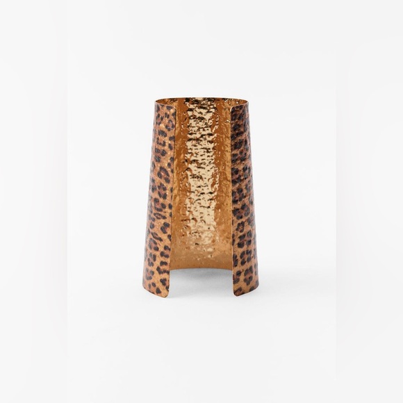 NWT Zara Gold Leopard  Animal Print  Cuff Bracelet - Picture 6 of 6
